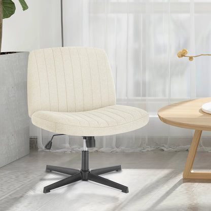 JHK Armless Wide Fabric Office Chair