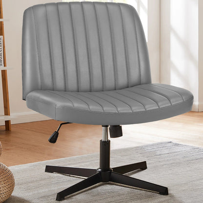 JHK Armless Wide Fabric Office Chair