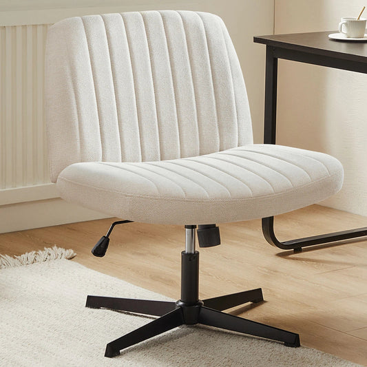 JHK Armless Wide Fabric Office Chair