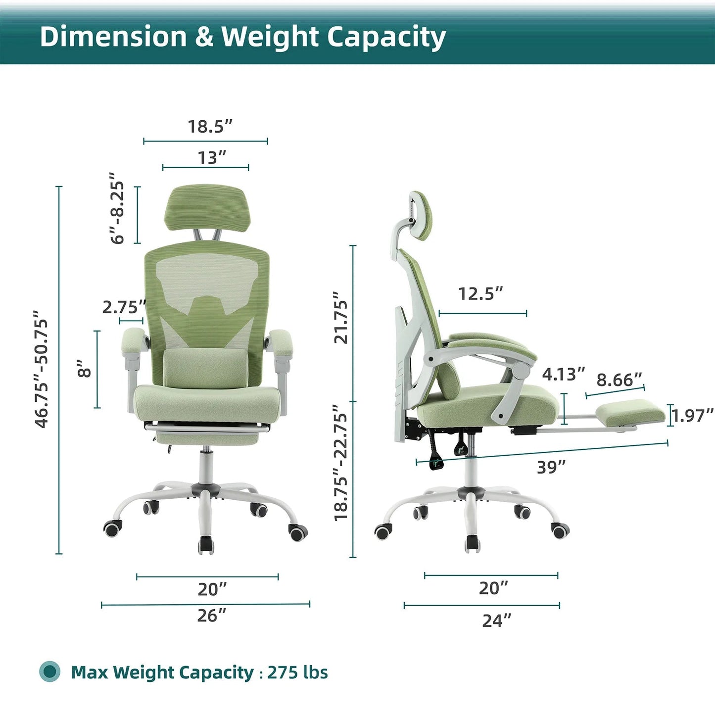 JHK High Back Mesh Office Chair