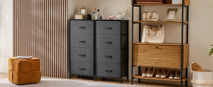 JHK Modern Fabric Multi-Drawer Cabinet