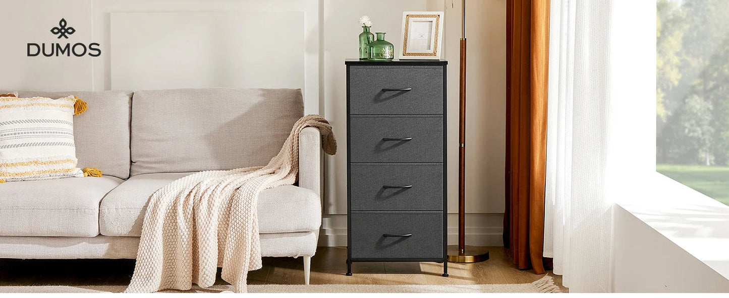 JHK Modern Fabric Multi-Drawer Cabinet