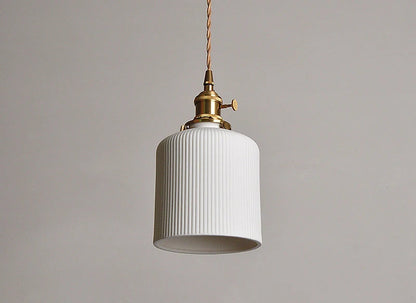 Japanese Ceramic Pendant Light - Elegant Minimalist Design