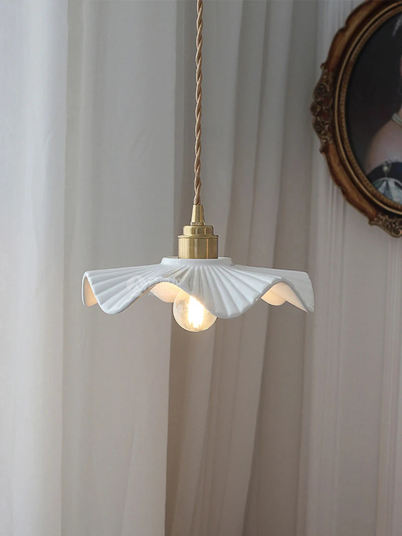 Japanese Ceramic Pendant Light - Elegant Minimalist Design