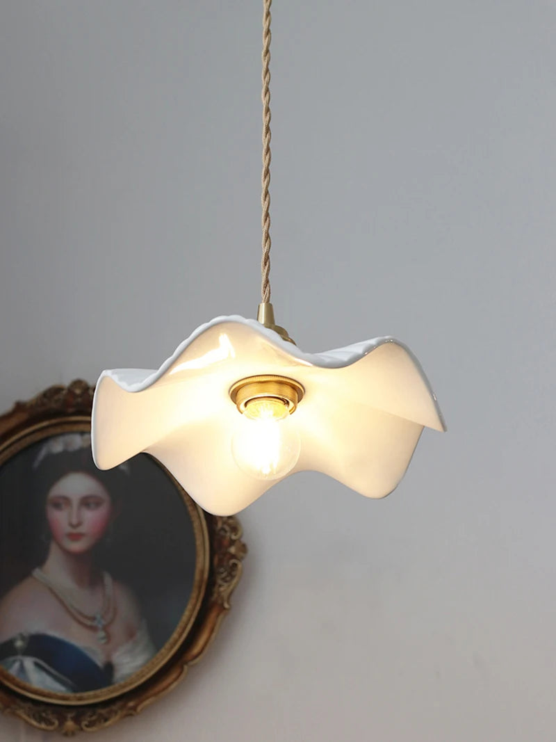 Japanese Ceramic Pendant Light - Elegant Minimalist Design