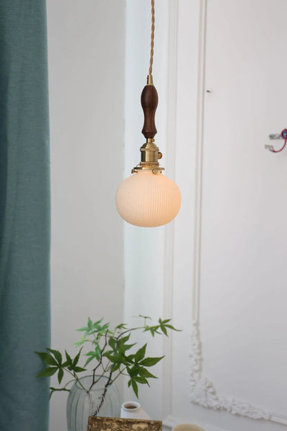 Japanese Ceramic Pendant Light - Elegant Minimalist Design