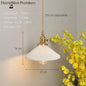 Japanese Ceramic Pendant Light with Polished Copper Finish