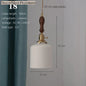 Japanese Ceramic Pendant Light with Polished Copper Finish