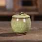 Japanese Cracked Ceramic Tea Storage