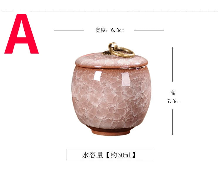 Japanese Cracked Ceramic Tea Storage