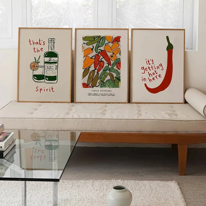 Japanese Hot Chilli Pepper Canvas