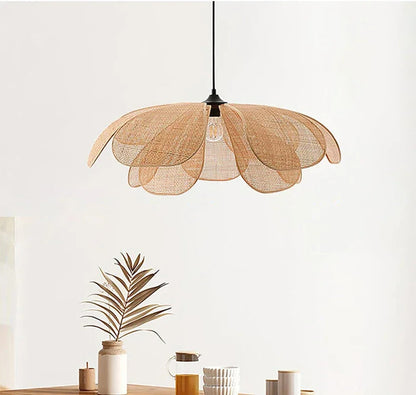 Japanese Rattan Pendant Lamp Chandelier