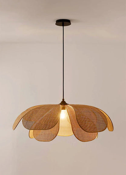 Japanese Rattan Pendant Lamp Chandelier