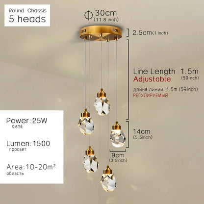 K9 Modern Nordic LED Crystal Chandelier