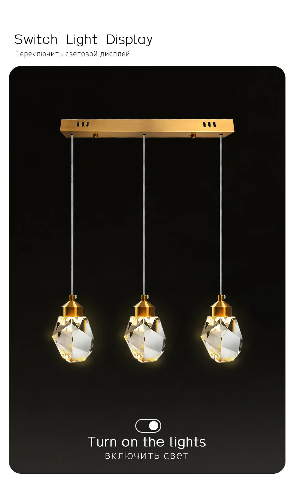 K9 Modern Nordic LED Crystal Chandelier