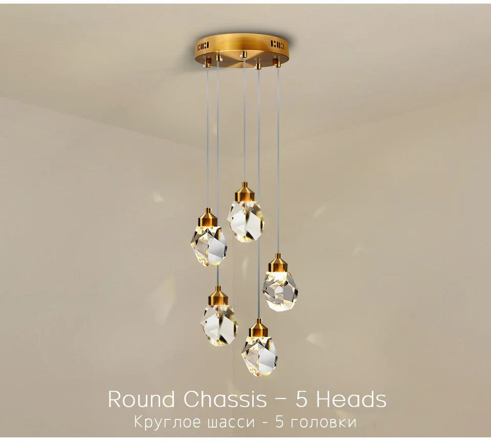 K9 Modern Nordic LED Crystal Chandelier