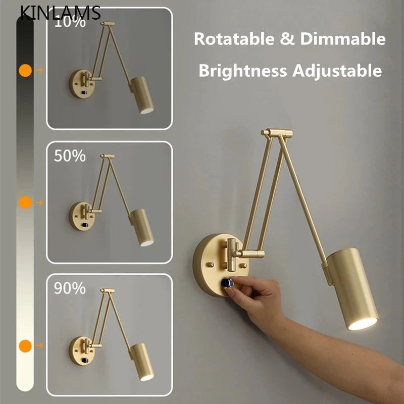 KINLAMS Modern LED Dimmable Wall Lamp