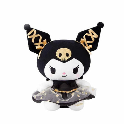 Kawaii Black Gold Kuromi Plush Pillow