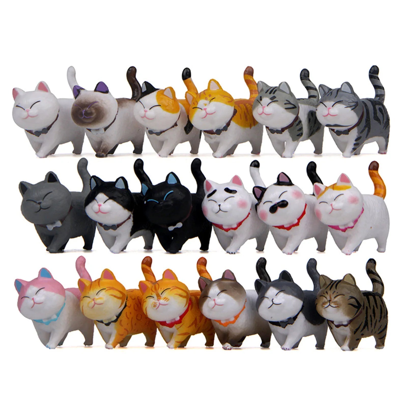 Kawaii Cat PVC Ornaments for Décor