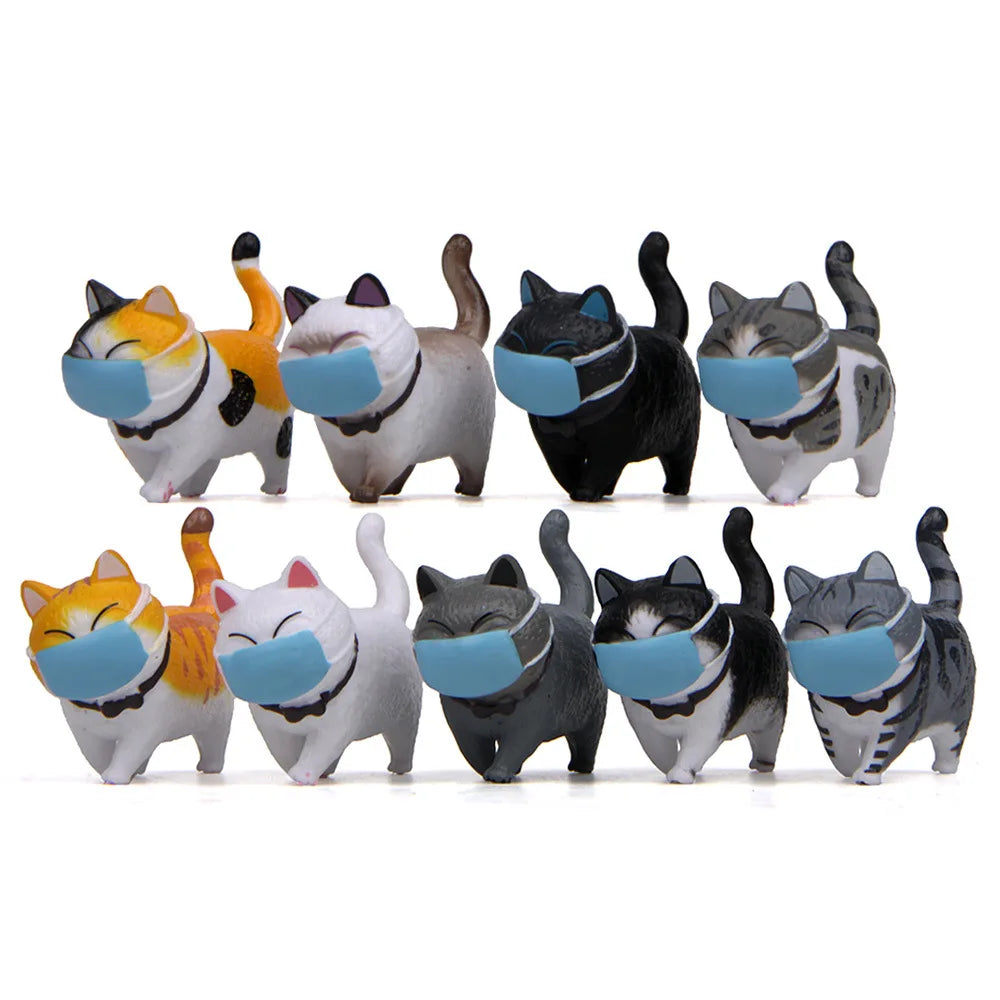 Kawaii Cat PVC Ornaments for Décor