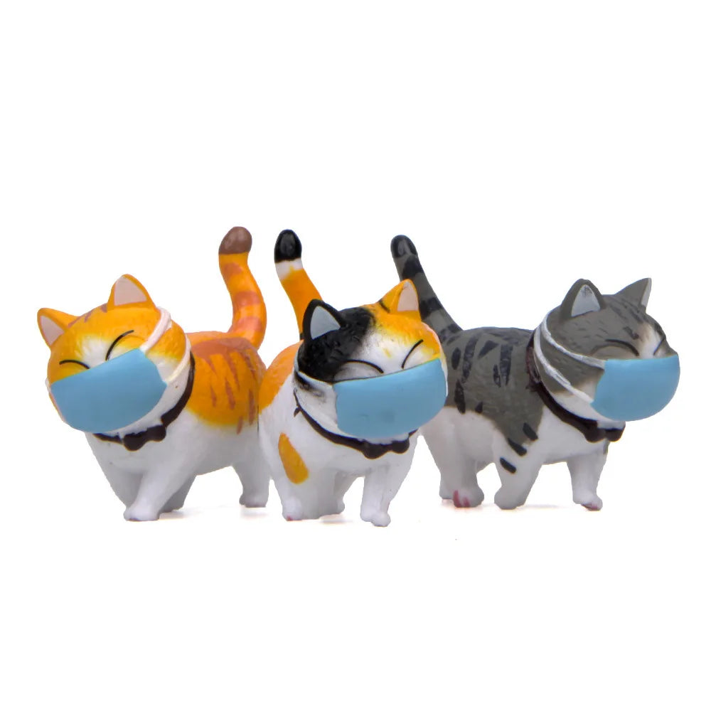 Kawaii Cat PVC Ornaments for Décor