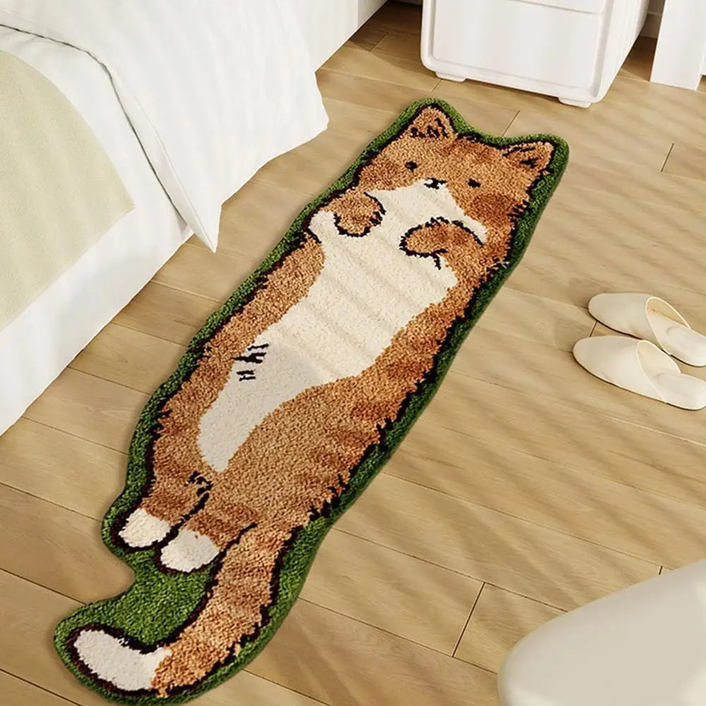 Kawaii Cat Shaped Plush Rug