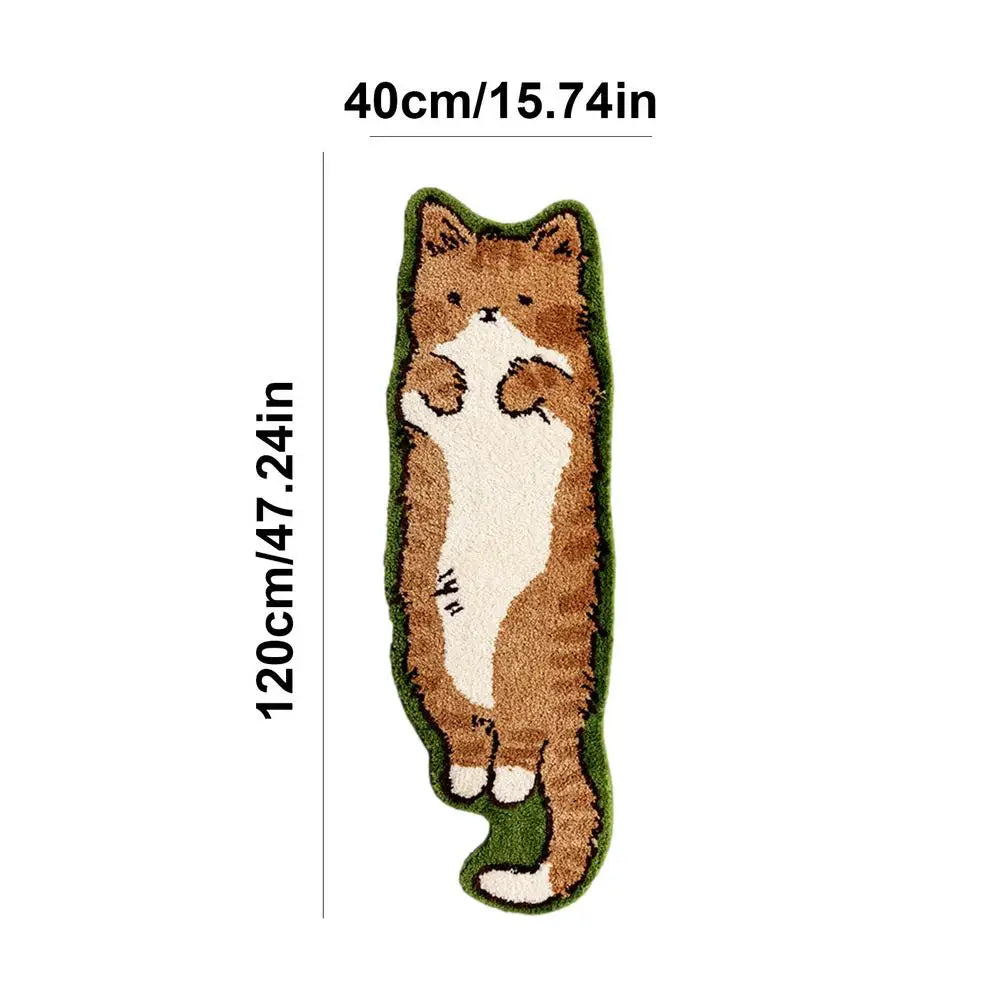 Kawaii Cat Shaped Plush Rug