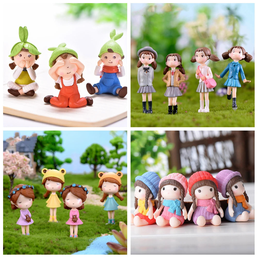 Kawaii Miniature Fairy Garden Statues