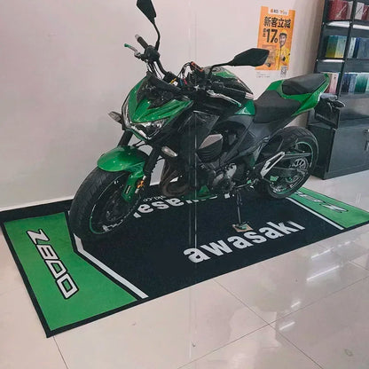 Kawasaki Anti-Slip Motorcycle Display Mat