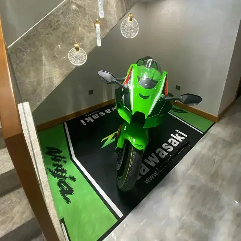 Kawasaki Anti-Slip Motorcycle Display Mat