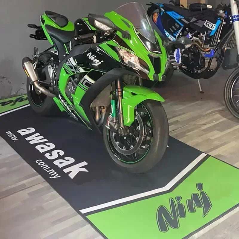 Kawasaki Anti-Slip Motorcycle Display Mat