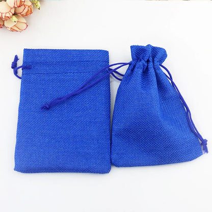 Khaki Burlap Mini Gift Pouches