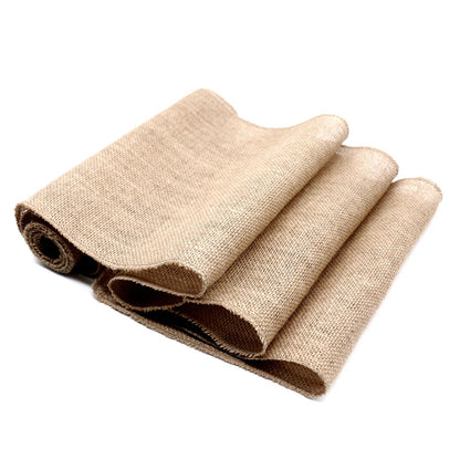 Khaki Jute Linen Table Runner 30cm