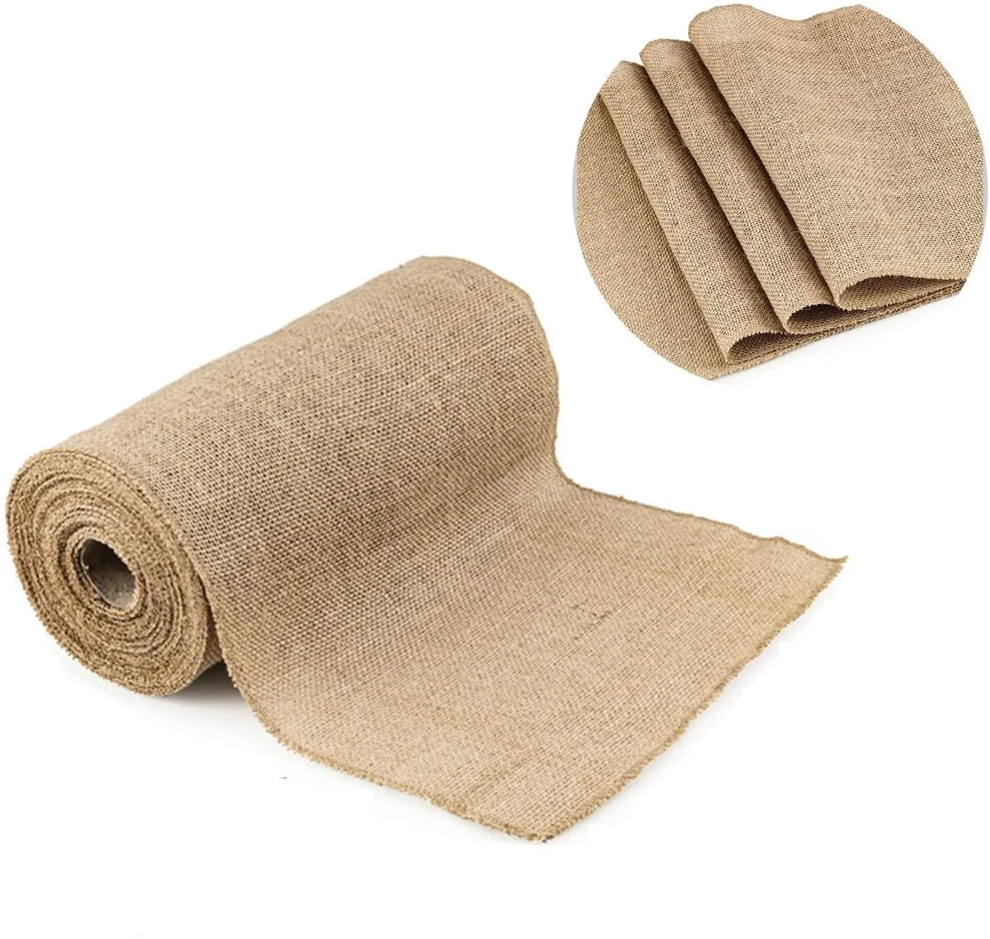 Khaki Jute Linen Table Runner 30cm