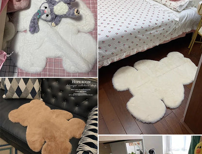 Kids Rabbit Fur Decorative Rug