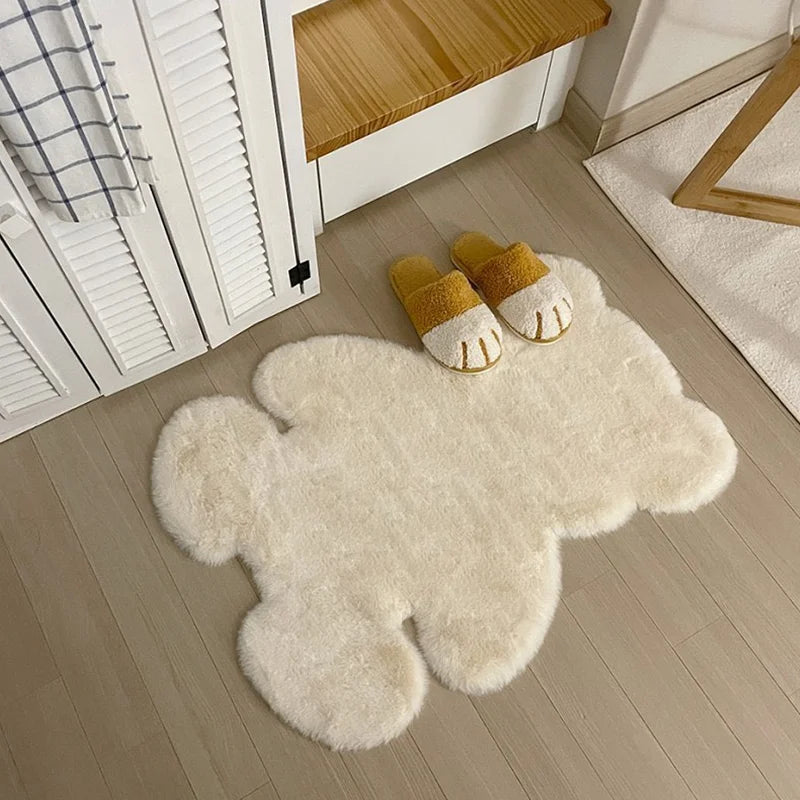 Kids Rabbit Fur Decorative Rug