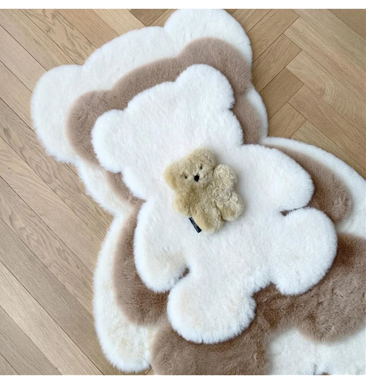 Kids Rabbit Fur Decorative Rug