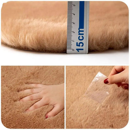 Kids Rabbit Fur Decorative Rug