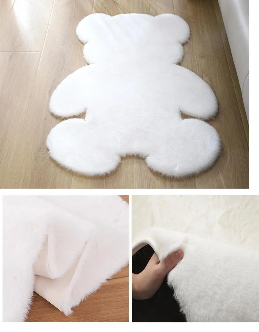 Kids Rabbit Fur Decorative Rug