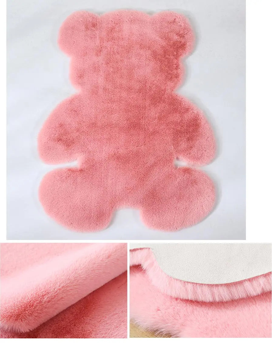 Kids Rabbit Fur Decorative Rug