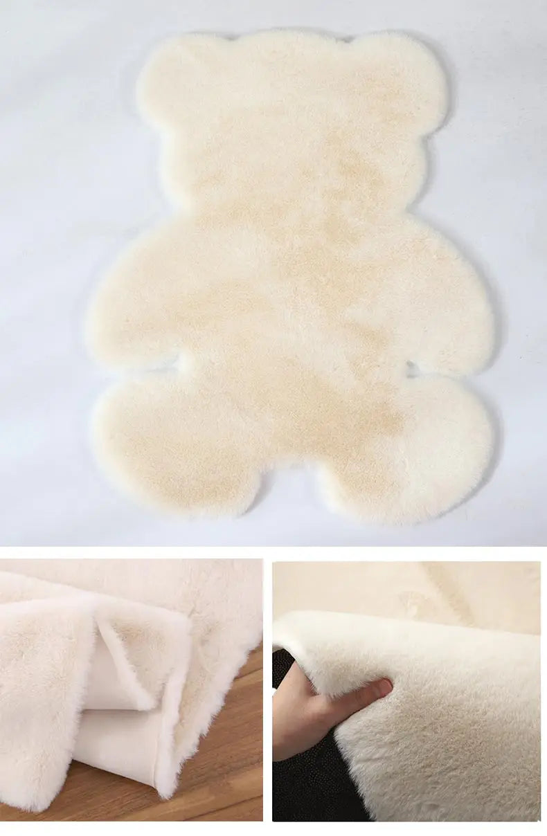 Kids Rabbit Fur Decorative Rug