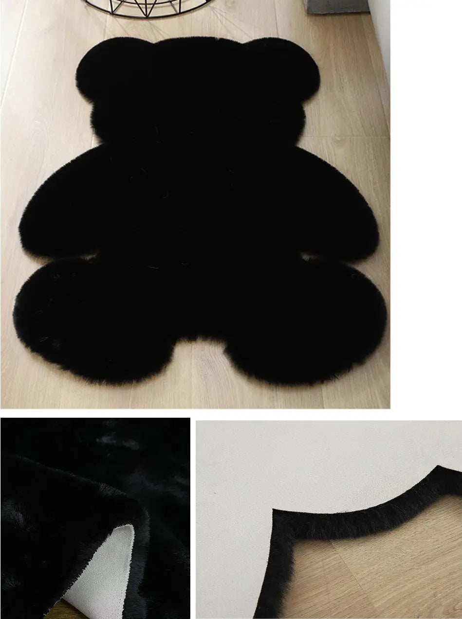 Kids Rabbit Fur Decorative Rug