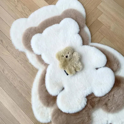 Kids Rabbit Fur Decorative Rug