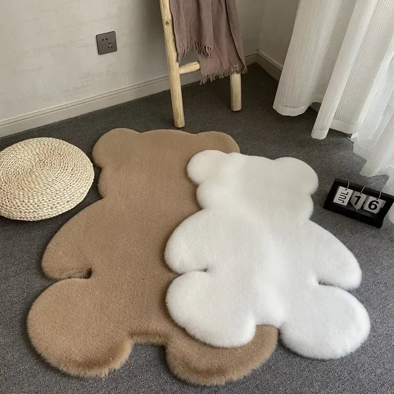 Kids Rabbit Fur Decorative Rug