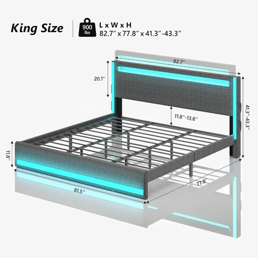 King Size Platform Bed Frame