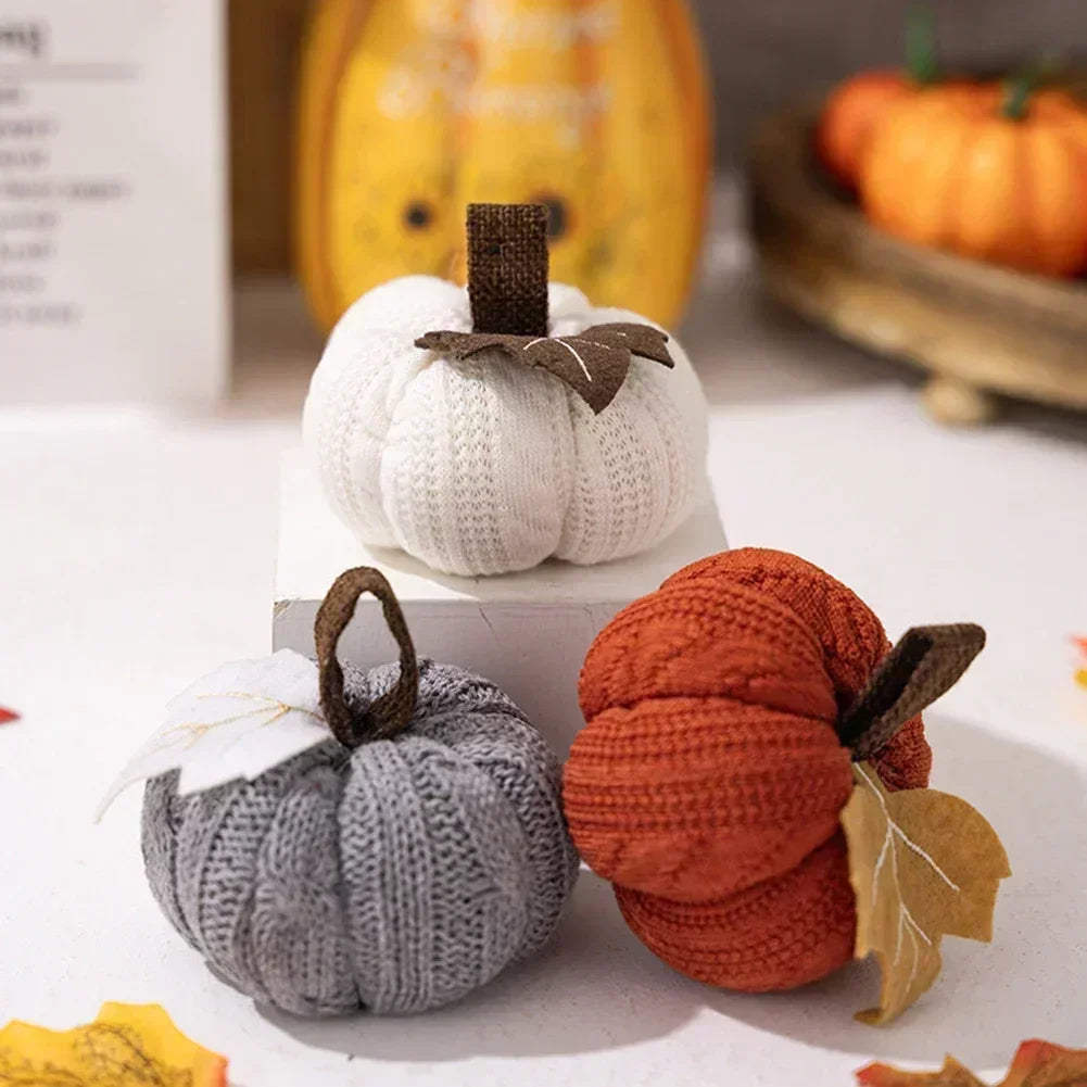 Knitted Mini Pumpkin Autumn Decor