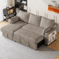 L-Shaped Convertible Sofa Bed with USB