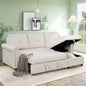 L-Shaped Convertible Sofa Bed with USB