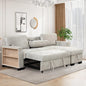 L-Shaped Convertible Sofa Bed with USB