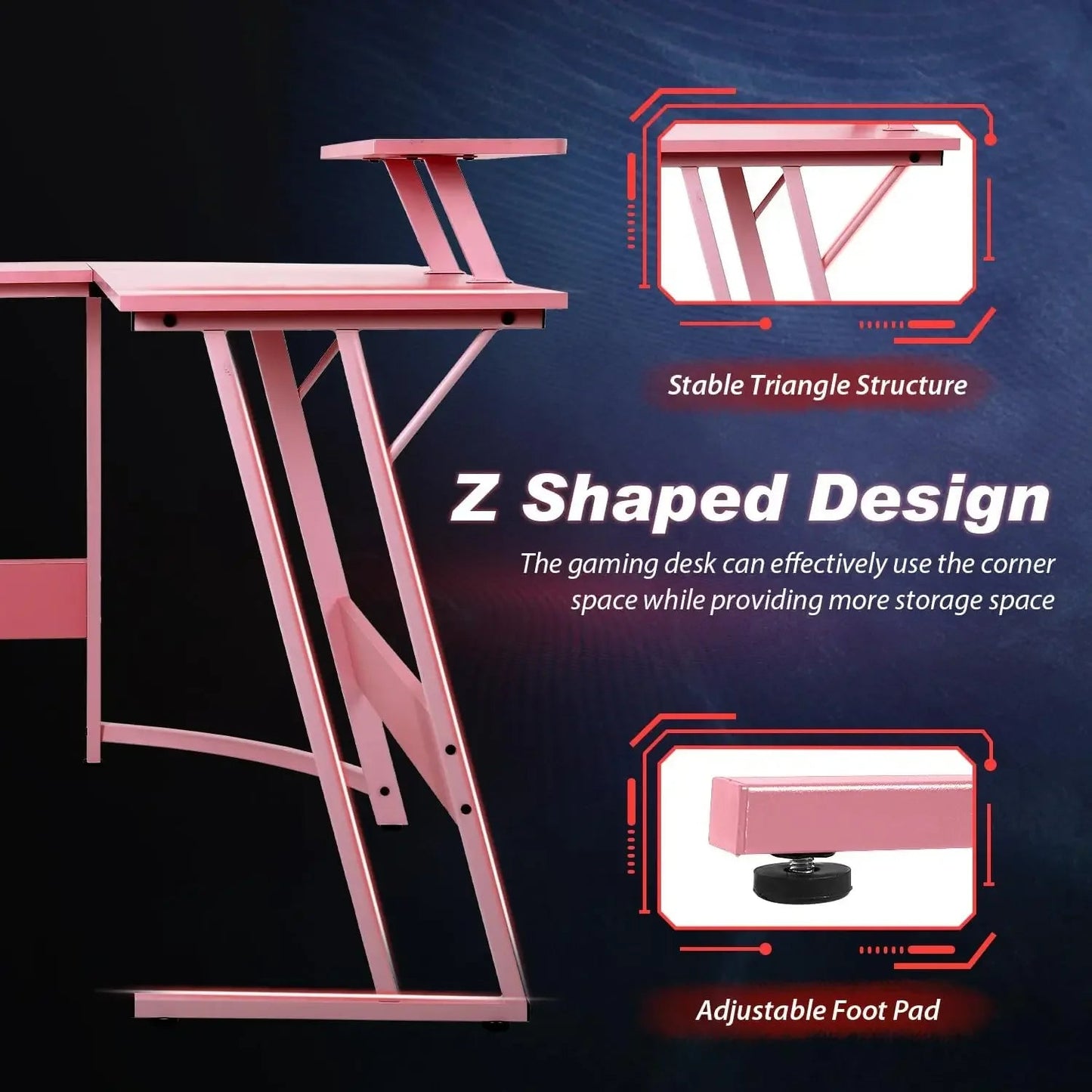 L Shaped Corner Gaming Desk